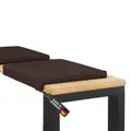 Lycce Bankauflage Klemmkissen 1 Leiste, Sitzkissen Kunstleder braun, Banktiefe ab 35 cm