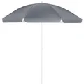 Kingsleeve® Sonnenschirm UV 50+ Tragetasche groß Strandschirm wasserabweisend neigbar höhenverstellbar Erdspieß Balkon Strand Rund Gartenschirm Anthrazit