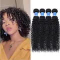 RICHAIR - Brasilianische Locken, 30,48 cm, 4 Stück, brasilianisches Haar, Naturschwarz, 50 g/Stück (insgesamt 200 g)