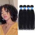Brasilianische Locken, 30,48 cm, 4 Stück, brasilianisches Haar, Naturschwarz...