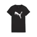 Puma Unisex ESS METALLIC Tee T-Shirts, Puma Black-Metallic Silver,