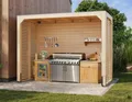 Grillpavillon Grillküchenunterstand Pavillon Leimholz Grillunterstand 320x160 cm