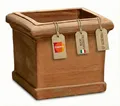 Teramico Pflanzgefäß Blumentopf CUBO LISCIO Handarbeit -originales Terrakotta- absolut FROSTFEST (25cm)