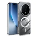 Fitudoos Hülle für Honor Magic 8 Pro, Robuste PC-Rückseite Case+Stoßfesten TPU-Kante, Militärischen Grad Schutz Hülle, Schutz Magnetisch & Anti-Gelb Stoßfeste Handyhülle - Transparent