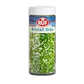 RUF Crystal Green Streusel, glänzende Torten-Deko, Zucker-Perlen in grün weiß und schimmernde grüne Zucker-Kristalle, zum Verzieren von Plätzchen, Cupcakes Deko