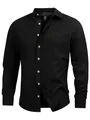 Indicode Herren Riverside Hemd kariert mit Button-Down-Kragen | Herrenhemd Männerhemd Black M