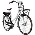 Tretwerk Sophia E Bike Damen Herren 28 Zoll Pedelec 3 Gang Elektrofahrrad mit 522 Wh Elektro Damenfahrrad Citybike mit Bluetooth und App (weiß, 49 cm)