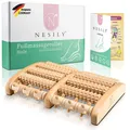 NESILY® Premium Fußmassageroller Holz inkl.deutscher Anleitung - Fußreflexzon...