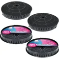 McFilter | 4x Aktivkohlefilter passend für Elica CFC0038668, Typ57, IKEA Nyttig, FIL 440, Samsung DG81-02279A, AEG 4055171138, Whirlpool 484000008824