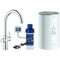 Grohe Red Duo Küchenarmatur, 1-loch-montage, Boiler M-size, C-auslauf, Chrom, 30083001