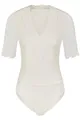Nina von C. Halbarm Spitzenbody Hanna mit V-Ausschnitt 83580326 (Champagner, 44)