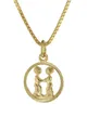 trendor Kette mit Anhänger Sternzeichen Zwilling 333 Gold + goldplattierte