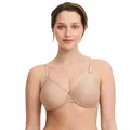 Chantelle C MAGNIFIQUE, Sehr Bedeckender Gemoldeter BH, Unnsichtbare Unterwäsche für Damen, 70G, Nude