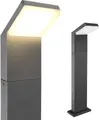 Standleuchte Außenleuchte Wegbeleuchtung LED Schwarz IP44 Außenbeleuchtung Garten moderne 80cm Standlampe aus Aluminium 1505A-800