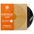 25x 7 Zoll Schallplatten Innenhüllen | Spincare Audiophile Vinylhüllen für Singles | antistatische Hüllen aus HDPE für Schallplatten in 7 Zoll Größe (45 RPM) | Innenhüllen Vinyl
