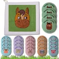 Bada Bing 24er Set Magisches Handtuch Pastell- Zauberhafte Bauernhof Waschlappen Baumwoll - Zauberhandtuch für Kinder ca. 30x30cm 6fach s. Gastgeschenk Kindergeburtstag Geburtstag Geschenk Mitgebsel
