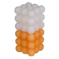 ReWu Kerze Echtwachskerze Bubble-Kerze Farbig Orange Weiß Farbverlauf Wohndekoration 6x12cm
