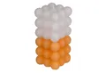 ReWu Formkerze Kerze, Colorful Bubble, ca 6x12cm, 3-farbig sortiert Orange/weiß