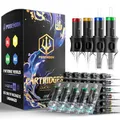 POSEIDON Professionelle Tattoo-Cartridge-Nadeln 50er-Pack | 10 Größen (#12 Round Liner, Shader & Magnum) | 5RL/7RL/9RL/5RS/7RS/9RS/7M1/15M1/7RM/15RM | Einwegnadeln mit Tintenmembran | Universelle