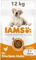 IAMS Senior Hundefutter trocken mit Huhn - Trockenfutter für ältere Hunde ab 7 Jahre, geeignet für große Hunde, 12 kg