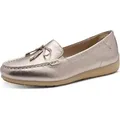 Tamaris Comfort Damen Slipper Leder Mokassin weit geschnitten 8-84600-44, Größe:39 EU, Farbe:Gold - Gold - 39