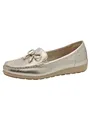 Tamaris Comfort Damen Mokassins aus Leder mit Schleife, Gold (Lt Gold), 39 EU