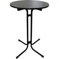 Chefgastro Stehtisch Mit Hussen Klappbar Rund Hxø 110X70Cm Bistrotisch Stahl MDF-Platte Mit Edelstahlbeschichtung Schwarz Wetterfest Gartentisch