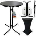 Chefgastro Stehtisch, Schwarz, Metall, Rund,Rund, 70x110x110 cm, Esszimmer, Tische, Stehtische