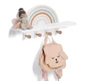 Basera® Wandgarderobe Kinder-Wandgarderobe aus MDF und Kiefer (1 St), Regenbogen-Design