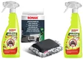 SONAX InsektenStar Set Insektenentferner 2x 750 ml + 1x Insektenschwamm Duo