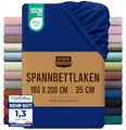 Utopia Bedding - Spannbettlaken 180x200cm - Royal Blau - Gebürstete Polyester-Mikrofaser Spannbetttuch - 35 cm Tiefe Tasche