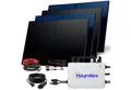 SUNNIVA Balkonkraftwerk 2000W BIFAZIAL FULLBLACK komplett Steckdose, (HOYMILES 800W Wechselrichter, PV Solaranlage, 4x 500W Glas-Glas Solarmodule, inkl. 5m Kabel, Bluetooth WIFI, Komplettset)