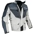 Alpha Speeds Motorradjacke Herren Motorrad Textiljacke Biker Wasserdicht Jacke (CUSTOM EDITION, inklusive Protektoren, Trennbare Reflektierende Patches) Trennbare Steppinnenfutter: All Season, Off-White/Taupe Grau XS