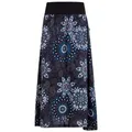 Vishes Maxirock Langer Damen Sommer-Rock Sommerröcke Bunt mit Mandalas bedruckt Retro, Festival, Boho Style schwarz 44