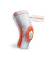 SPORLASTIC - GENU-HiT Supreme Kniebandage für rechts & links - Medizinische Kniestütze mit Patellaring & Seitenstabilisatoren für optimale Kniestabilität im Alltag - Platinum Größe 3