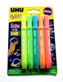 UHU Glitzerkleber Glitter Glue GLOW IN THE DARK 5 x 10 ml