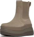 FitFlop Damen Stiefel F-Mode Stack Suede Chelsea Boots E2K