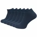 GAWILO Sneakersocken aus 100% Baumwolle für Herren in schwarz & weiß (10-Paar) ohne drückende Naht über den Zehen - atmungsaktiv - absolut blickdicht blau 47-50