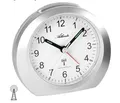 ATLANTA Großer Funkwecker Leise Analog Licht Snooze Crescendo Silber 1856/19