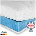 AM Qualitätsmatratzen, Topper Premium Gelschaum-Topper, Memory Foam, 6 cm hoch, 200x210 cm weiß 200 cm x 210 cm x 6 cm