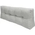 Beautissu ECO Elements Palettenkissen Rücken 120x40x10cm Hellgrau