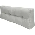 Beautissu  Palettenkissen, Hellgrau, Textil, 40x10x120 cm, Outdoor-Kissen, Palettenkissen
