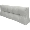 Palettenkissen Rückenkissen Eco Elements Hellgrau, 120x40x10 Cm - Beautissu