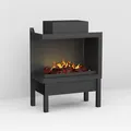 muenkel design wall fire electronic PRO FL 800 [Opti-myst Elektrokamineinsatz Wandeinbau]: Glasscheibe links - Dekoholz Dimplex - Mit Heizung - Tank