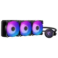 MSI MAG CORELIQUID 360R V2 AIO CPU Wasserkühlung, drehbarer ARGB-Blockkopf, integrierte Kühlerpumpe, Split-Flow Wasserkühlung, verdampfungssichere Schläuche, einfache Montage, AMD & Intel kompatibel