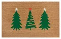 HANSE Home Fußmatte Mix Mats Kokos Decorated Pine Trees, Türmatte, rechteckig, Höhe: 15 mm, Weihnachten, Schmutzfangmatte, Outdoor, Rutschfest, Innen, Kokosmatte