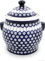 Bunzlauer keramik Original 5 Liter Kartoffeltopf Mehrzwecktopf Keramiktopf mit Deckel und 6 Belüftungslöcher (GU-1101/8)