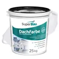 SuperBau Dachfarbe Weiß 25kg Sockelfarbe Fassadenfarbe Dachbeschichtung Außen