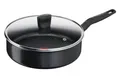 Tefal Schmorpfanne Start'Easy  24 cm Titanium Glasdeckel Pfanne alle Herdarten
