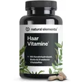 natural elements Haar Vitamine – 180 Kapseln mit Keratinhydrolysat, Biotin, Selen, Zink & mehr